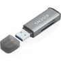 AISENS Lector de tarjetas externo ASCR-2A09-GR Gris USB 3.2 Gen 1